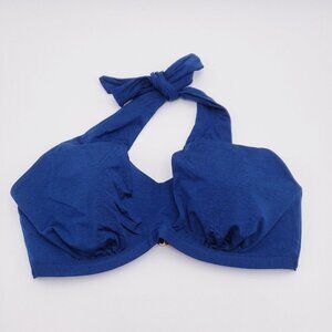 Athleta Womens Size 38B/C Swim Bikini Halter‎ Top Underwire Padded Blue